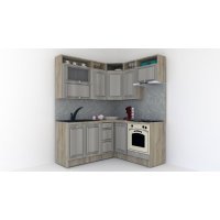 Bucatarie de Colt LEEA ART CORNER FRONT MDF ROSA 160-180 DR. K002 / decor 227