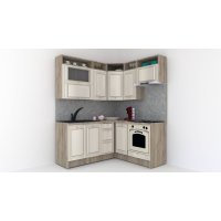 Bucatarie de Colt LEEA ART CORNER FRONT MDF ROSA 160-180 DR. K002 / decor 242