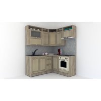 Bucatarie de Colt LEEA ART CORNER FRONT MDF ROSA 160-180 DR. K002 / decor 243