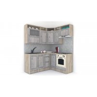 Bucatarie de Colt LEEA ART CORNER FRONT MDF ROSA 160-180 DR. K002 / decor 246