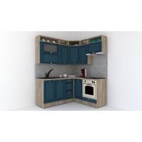 Bucatarie de Colt LEEA ART CORNER FRONT MDF ROSA 160-180 DR. K002 / decor 259