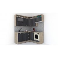 Bucatarie de Colt LEEA ART CORNER FRONT MDF ROSA 160-180 DR. K002 / decor 266