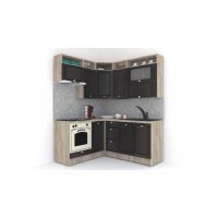 Bucatarie de Colt LEEA ART CORNER FRONT MDF ROSA 160-180 ST. K002 / decor 225