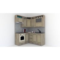 Bucatarie de Colt LEEA ART CORNER FRONT MDF ROSA 160-180 ST. K002 / decor 243