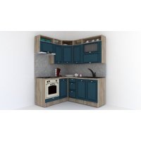 Bucatarie de Colt LEEA ART CORNER FRONT MDF ROSA 160-180 ST. K002 / decor 259