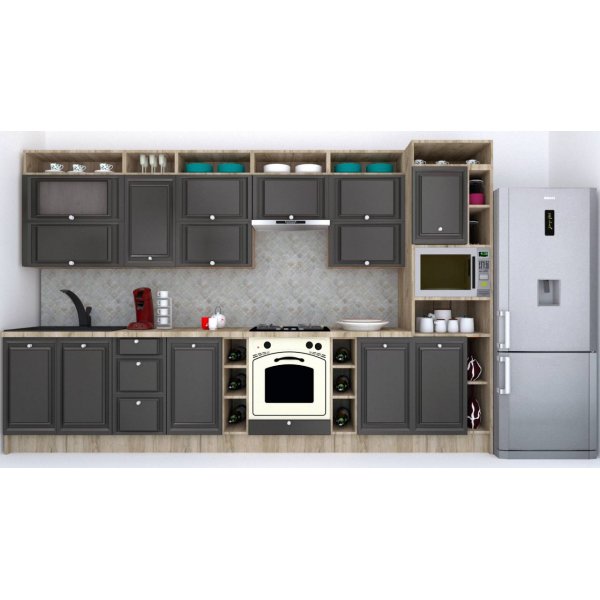 Bucatarie LEEA ART FRONT MDF ELBA 360 K002 / decor 266