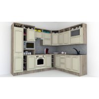 Bucatarie de Colt LEEA ART CORNER FRONT MDF OLDER 220-280 ST. K002 / decor 191