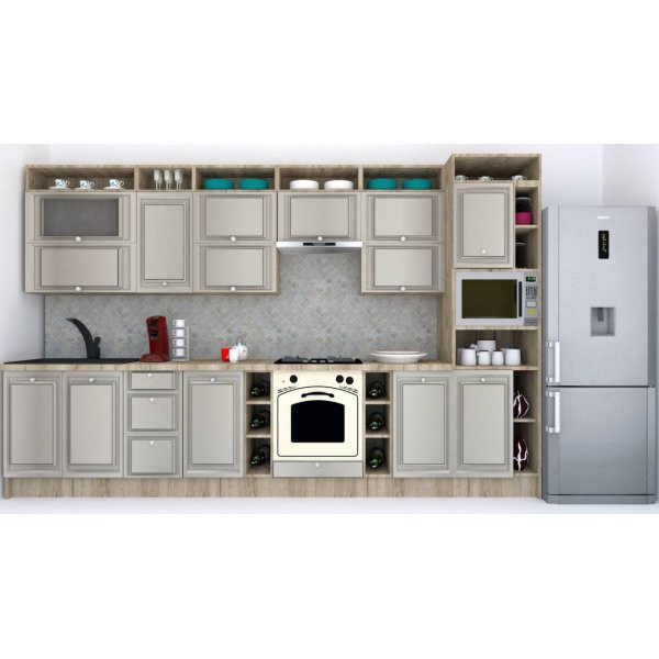 Bucatarie LEEA ART FRONT MDF STILE 360 K002 / decor 227