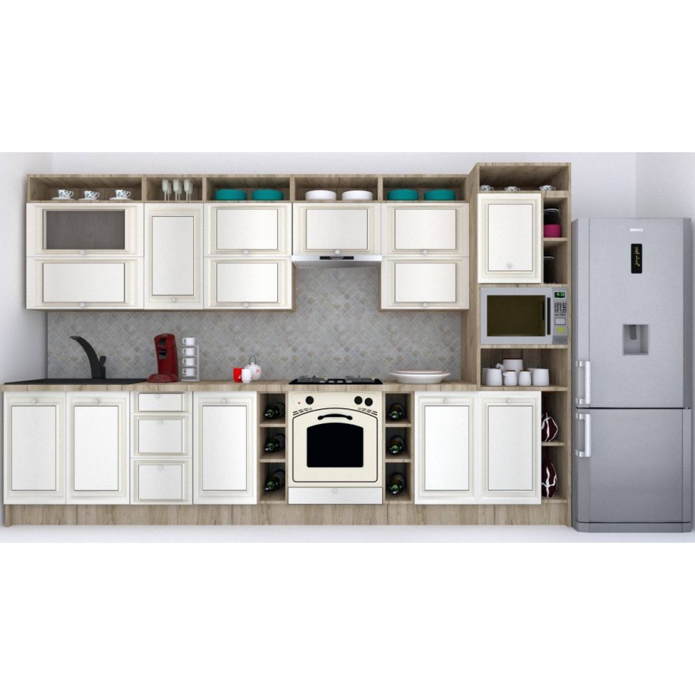 Bucatarie LEEA ART FRONT MDF STILE 360 K002 / decor 242