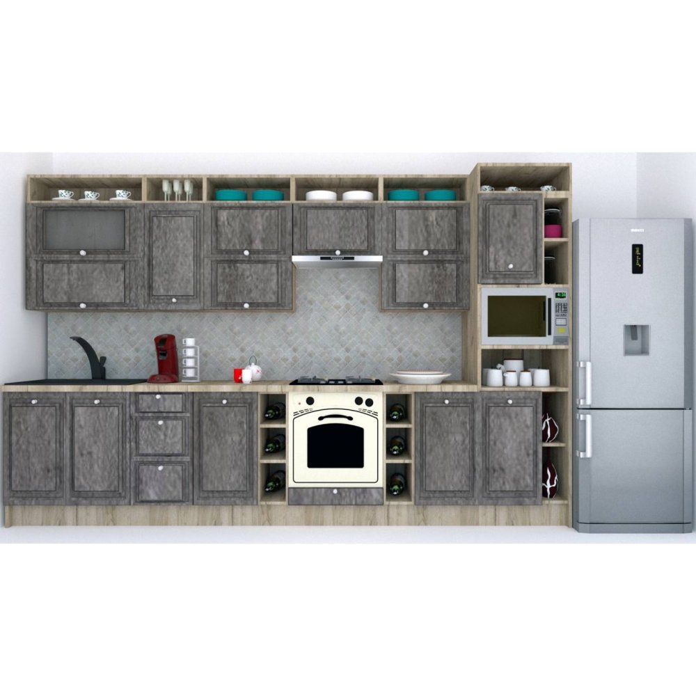 Bucatarie LEEA ART FRONT MDF STILE 360 K002 / decor 247