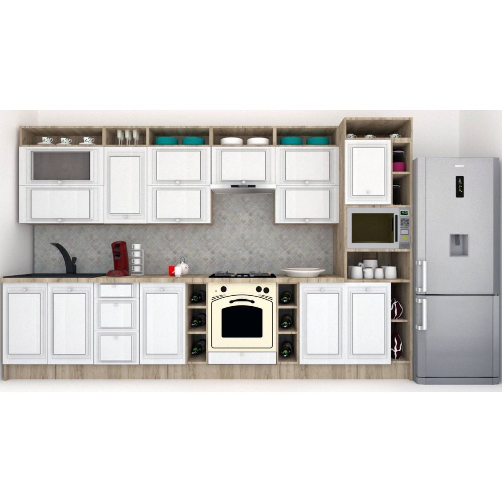 Bucatarie LEEA ART FRONT MDF STILE 360 K002 / decor 263
