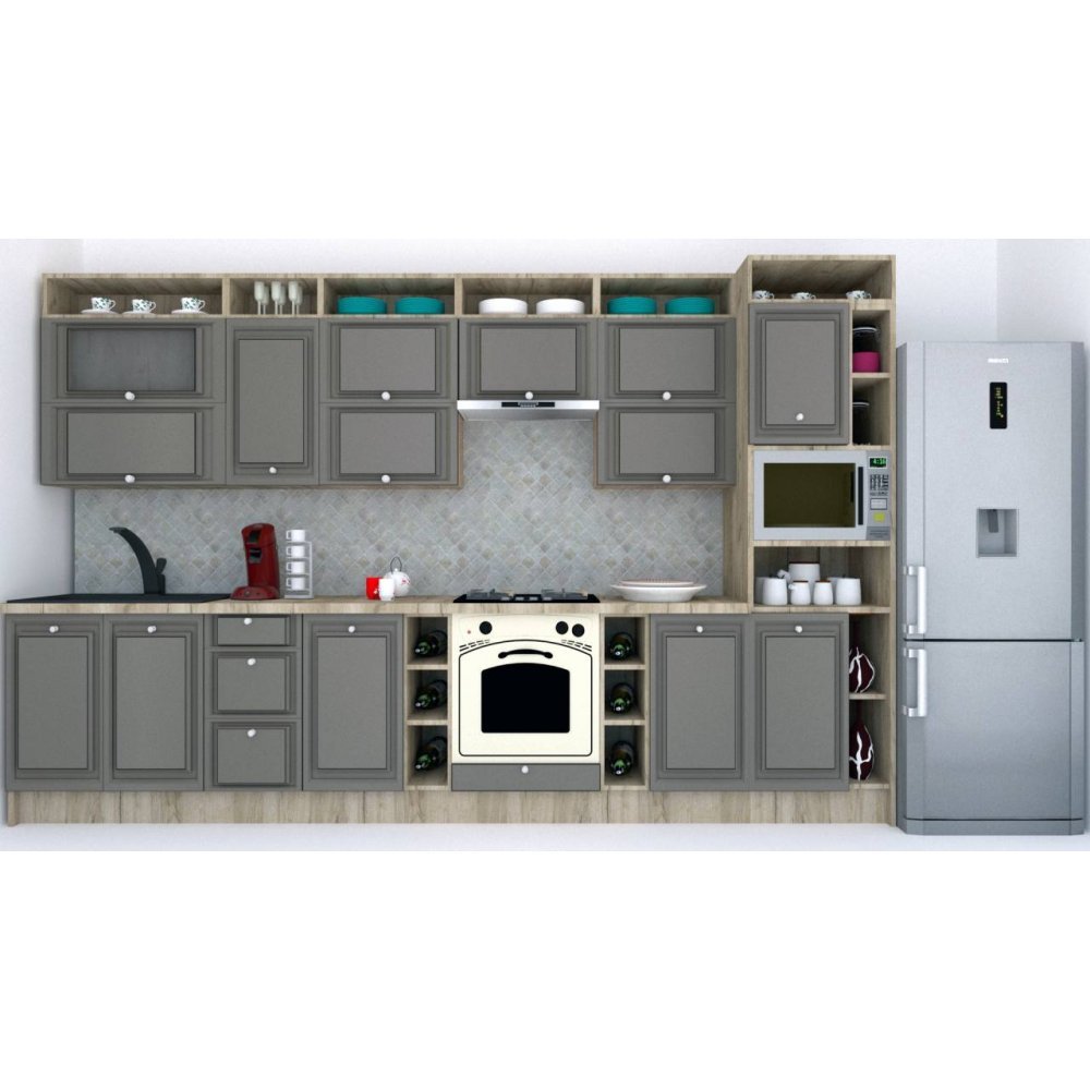 Bucatarie LEEA ART FRONT MDF STILE 360 K002 / decor 265