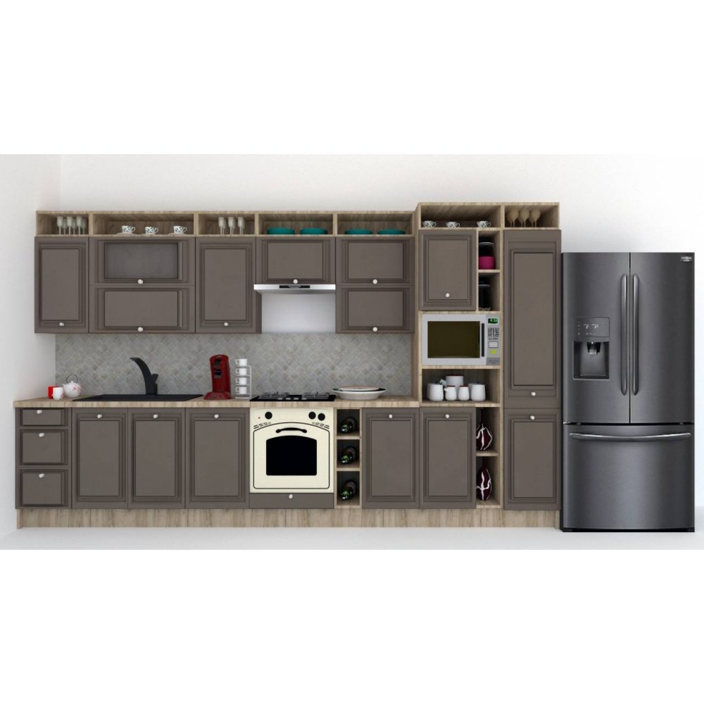 Bucatarie LEEA ART FRONT MDF ELBA 380 K002 / decor 218