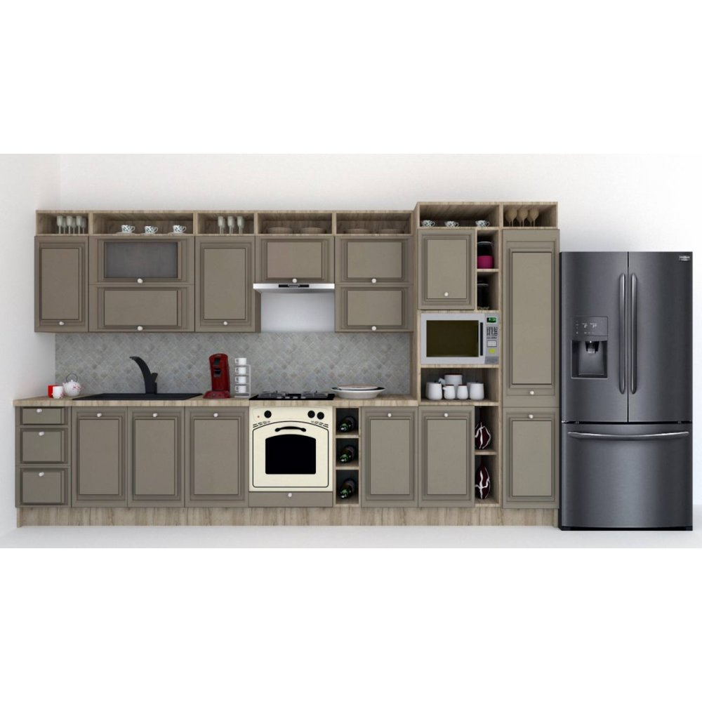 Bucatarie LEEA ART FRONT MDF SPARX 380 K002 / decor 200
