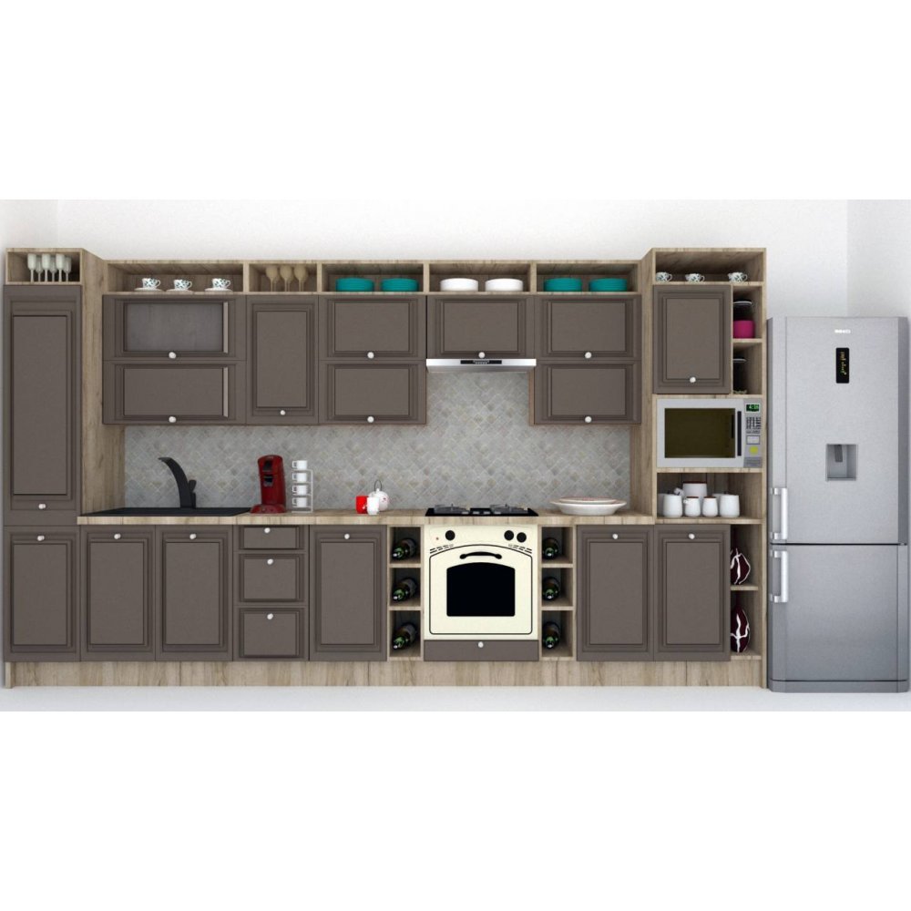 Bucatarie LEEA ART FRONT MDF CANYON 400 K002 / decor 218