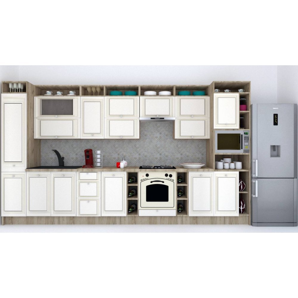 Bucatarie LEEA ART FRONT MDF CANYON 400 K002 / decor 242