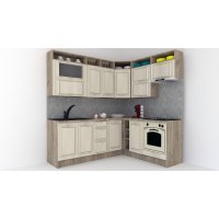 Bucatarie de Colt LEEA ART CORNER FRONT MDF OLDER 180-220 B DR. K002 / decor 242