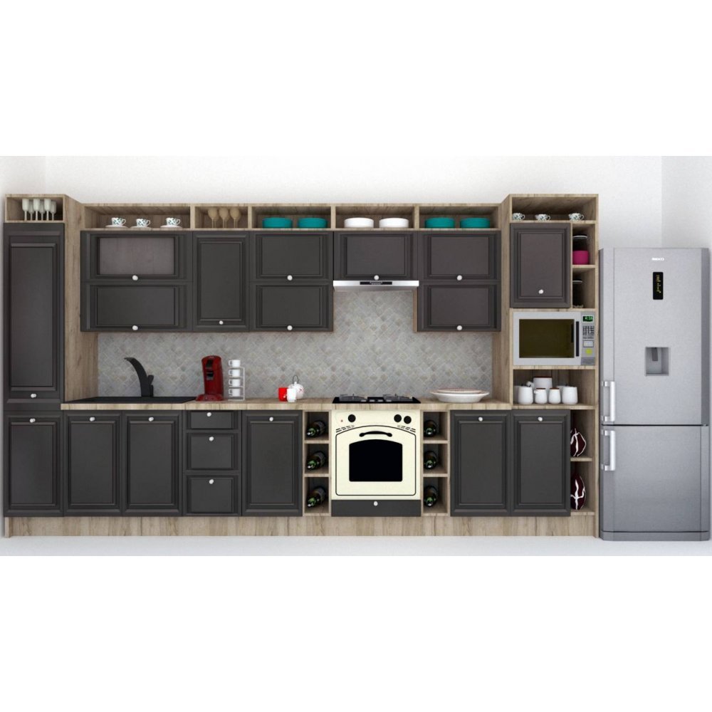 Bucatarie LEEA ART FRONT MDF CANYON 400 K002 / decor 266