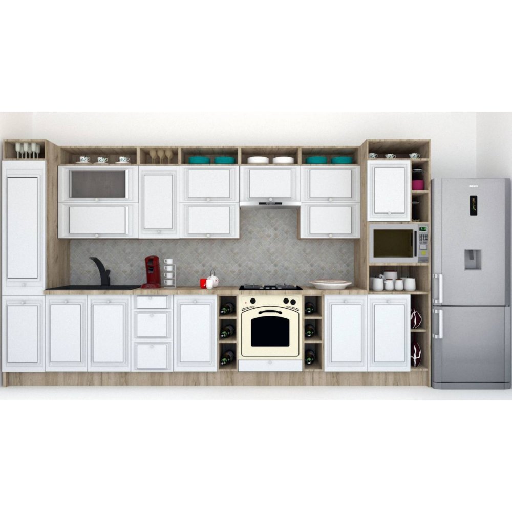 Bucatarie LEEA ART FRONT MDF CANYON 400 K002 / decor 263