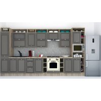 Bucatarie LEEA ART FRONT MDF CANYON 400 K002 / decor 265