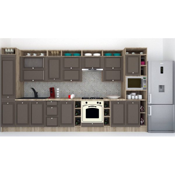 Bucatarie LEEA ART FRONT MDF ELBA 400 K002 / decor 218