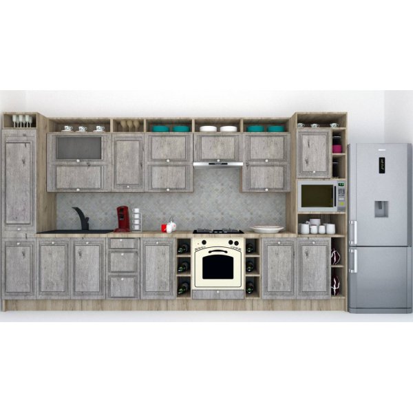 Bucatarie LEEA ART FRONT MDF ELBA 400 K002 / decor 246