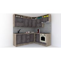 Bucatarie de Colt LEEA ART CORNER FRONT MDF REGULARNY 180-220 B DR. K002 / decor 247