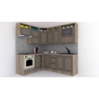 Bucatarie de Colt LEEA ART CORNER FRONT MDF OLDER 180-220 B ST. K002 / decor 200 Bucatarie de Colt LEEA ART CORNER FRONT MDF OLDER 180-220 B ST. K002 / decor 200