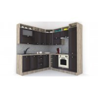Bucatarie de Colt LEEA ART CORNER FRONT MDF PORTAL 220-220 A DR. K002 / decor 176