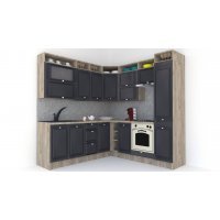 Bucatarie de Colt LEEA ART CORNER FRONT MDF REGULARNY 220-220 A DR. K002 / decor 266