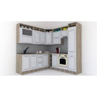 Bucatarie de Colt LEEA ART CORNER FRONT MDF ROSA 220-220 A DR. K002 / decor 263
