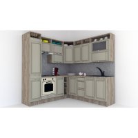 Bucatarie de Colt LEEA ART CORNER FRONT MDF PORTAL 220-220 A ST. K002 / decor 161