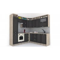 Bucatarie de Colt LEEA ART CORNER FRONT MDF PORTAL 220-220 A ST. K002 / decor 225