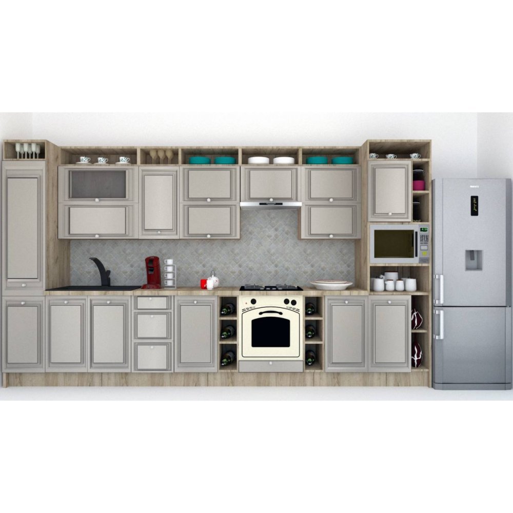 Bucatarie LEEA ART FRONT MDF SPARX 400 K002 / decor 210