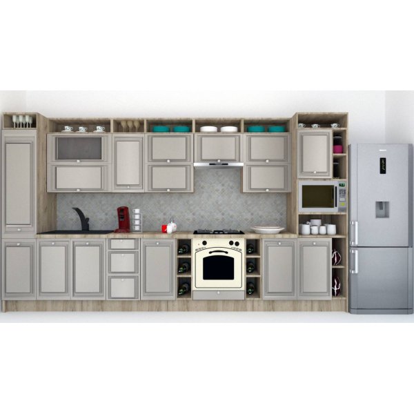Bucatarie LEEA ART FRONT MDF SPARX 400 K002 / decor 210