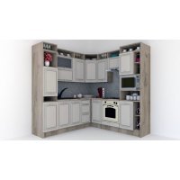 Bucatarie de Colt LEEA ART CORNER FRONT MDF PORTAL 220-220 B DR. K002 / decor 102