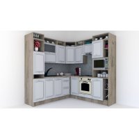Bucatarie de Colt LEEA ART CORNER FRONT MDF PORTAL 220-220 B DR. K002 / decor 263
