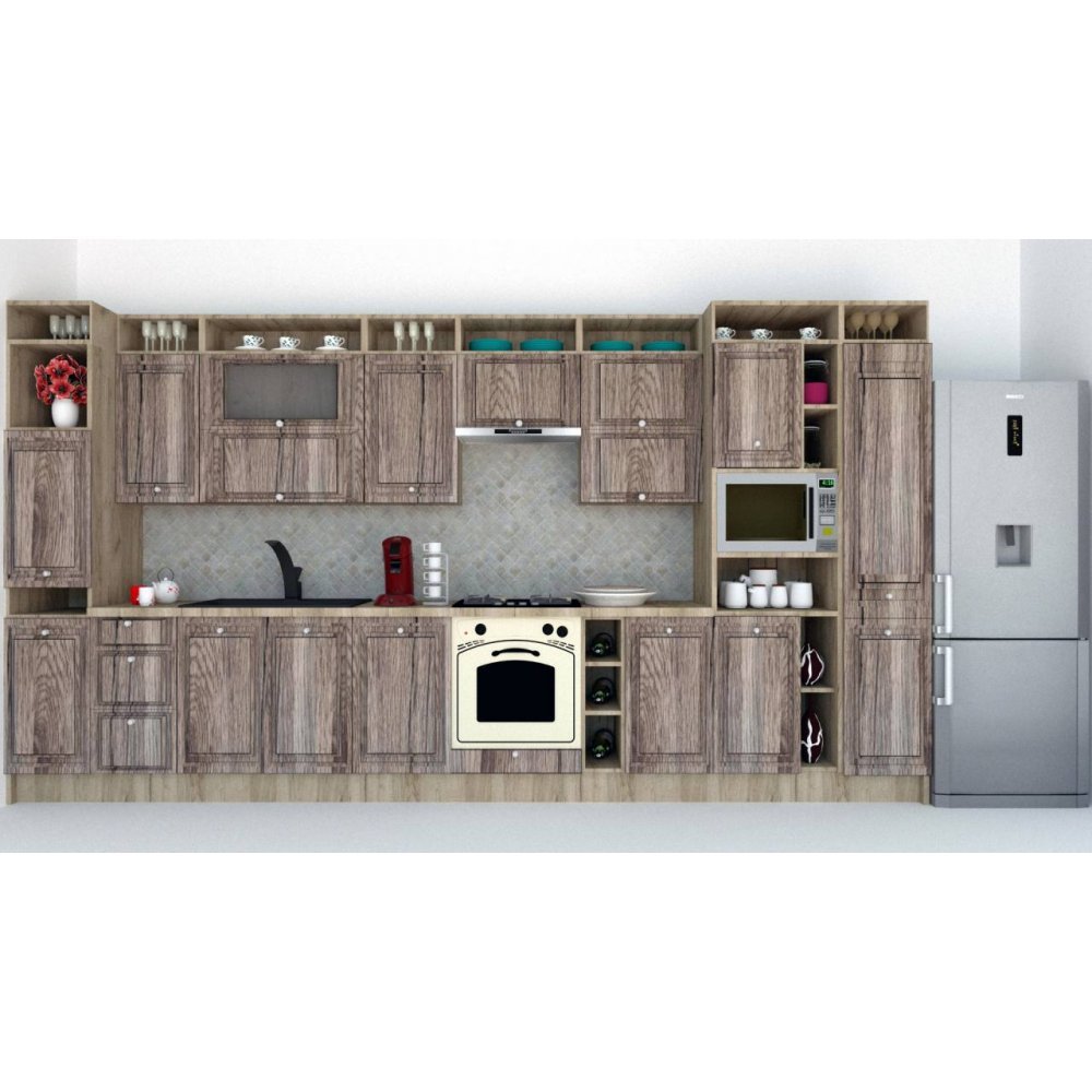 Bucatarie LEEA ART FRONT MDF FRESCO 420 K002 / decor 213