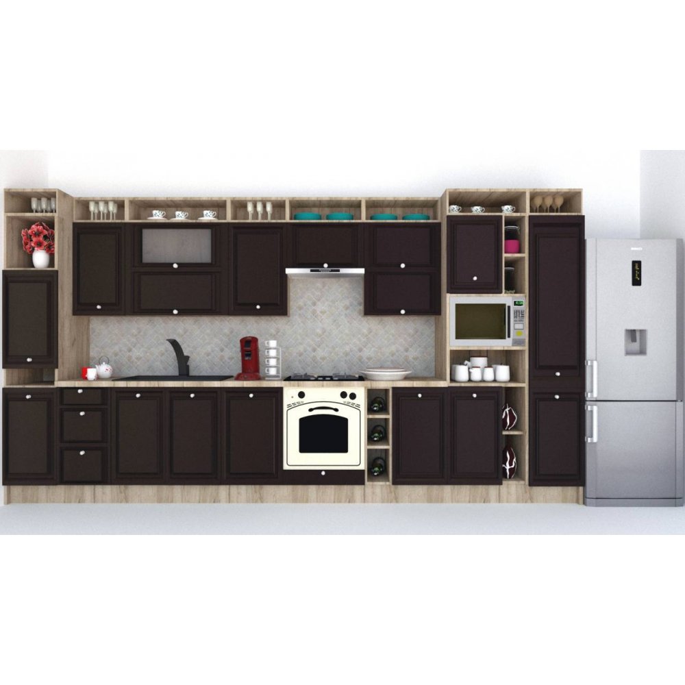 Bucatarie LEEA ART FRONT MDF FRESCO 420 K002 / decor 225 Bucatarie LEEA ART FRONT MDF FRESCO 420 K002 / decor 225