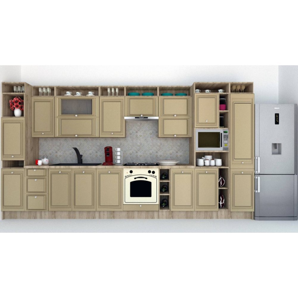 Bucatarie LEEA ART FRONT MDF FRESCO 420 K002 / decor 243