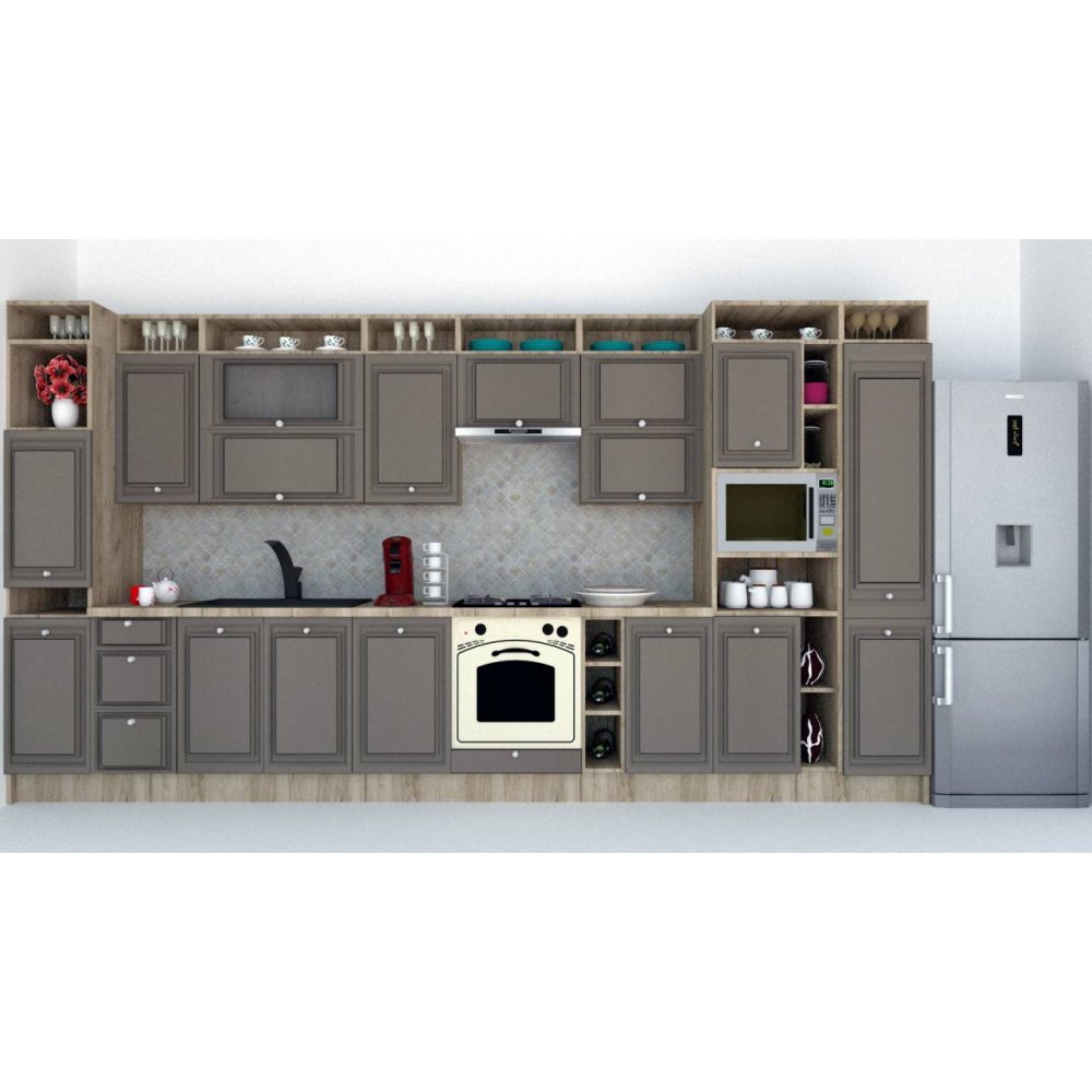 Bucatarie LEEA ART FRONT MDF FRESCO 420 K002 / decor 265