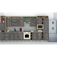 Bucatarie LEEA ART FRONT MDF SPARX 420 K002 / decor 247