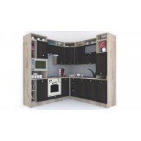 Bucatarie de Colt LEEA ART CORNER FRONT MDF PORTAL 220-220 B ST. K002 / decor 244