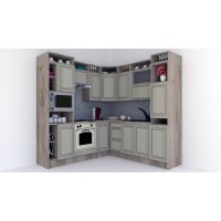 Bucatarie de Colt LEEA ART CORNER FRONT MDF REGULARNY 220-220 B ST. K002 / decor 161