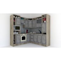 Bucatarie de Colt LEEA ART CORNER FRONT MDF REGULARNY 220-220 B ST. K002 / decor 246