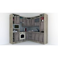 Bucatarie de Colt LEEA ART CORNER FRONT MDF ROSA 220-220 B ST. K002 / decor 213