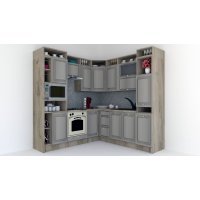 Bucatarie de Colt LEEA ART CORNER FRONT MDF ROSA 220-220 B ST. K002 / decor 227 Bucatarie de Colt LEEA ART CORNER FRONT MDF ROSA 220-220 B ST. K002 / decor 227