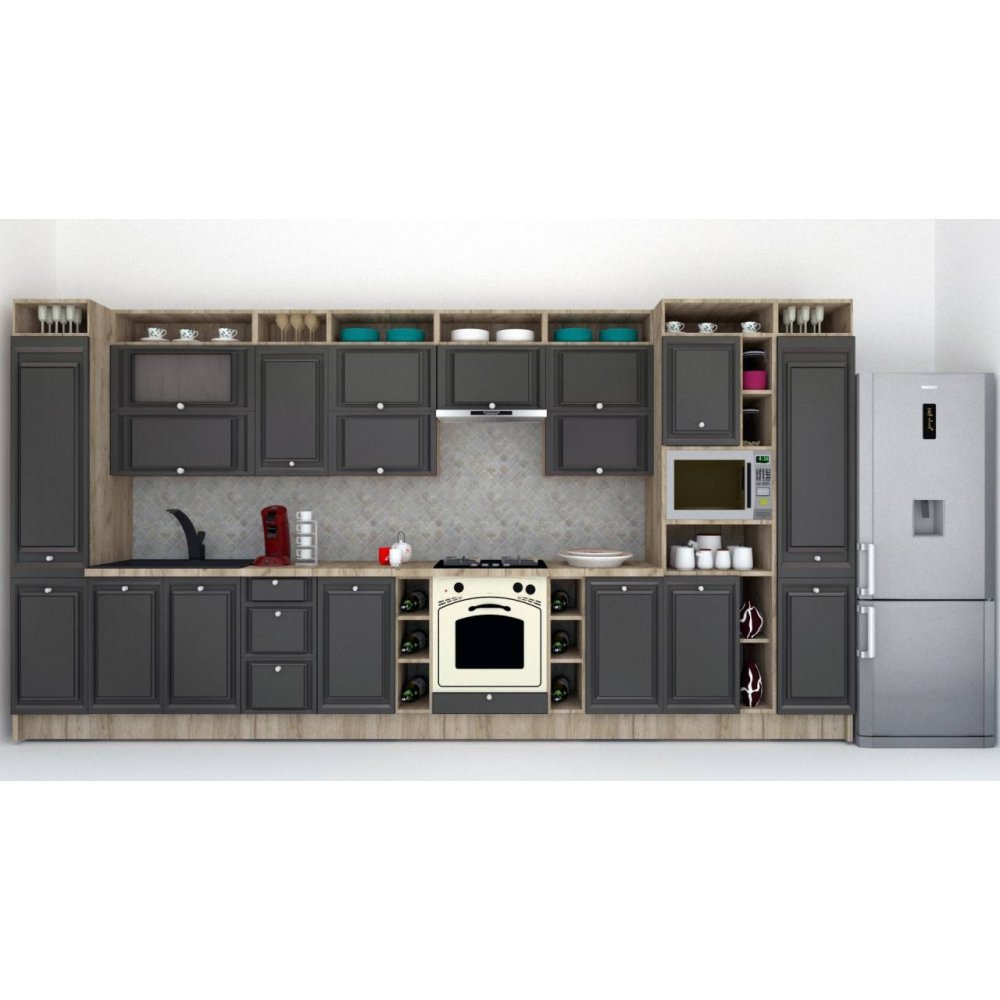 Bucatarie LEEA ART FRONT MDF CANYON 440 K002 / decor 266