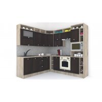 Bucatarie de Colt LEEA ART CORNER FRONT MDF PORTAL 220-240 DR. K002 / decor 244