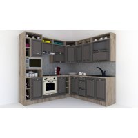 Bucatarie de Colt LEEA ART CORNER FRONT MDF PORTAL 220-240 ST. K002 / decor 218